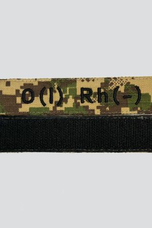 Нашивка Група крові О(I) Rh(-) на липучці (хижак).
