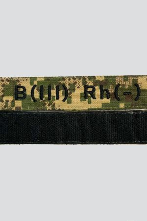 Нашивка Група крові B(III) Rh(-) на липучці (хижак).
