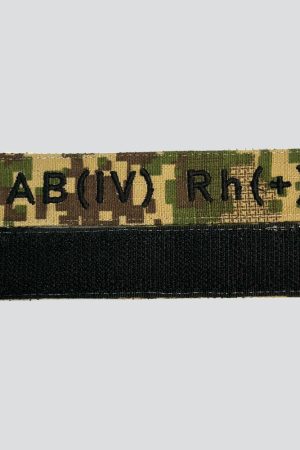 Нашивка Група крові AB(IV) Rh(+) на липучці (хижак).