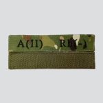 Нашивка Група крові А(II) Rh(-) на липучці (мультикам).