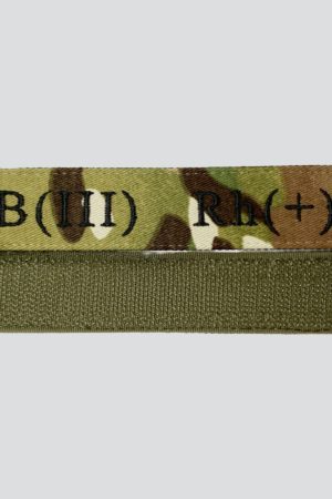 Нашивка Група крові B(III) Rh(+) на липучці (мультикам).