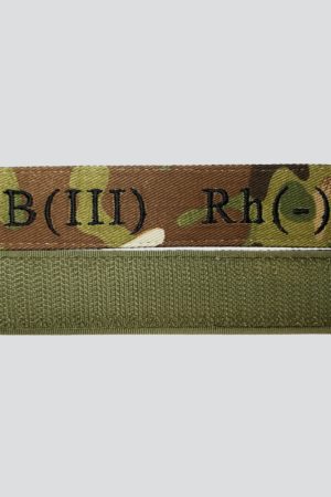 Нашивка Група крові B(III) Rh(-) на липучці (мультикам).