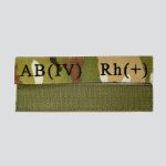 Нашивка Група крові AB(IV) Rh(+) на липучці (мультикам).