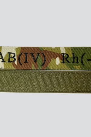 Нашивка Група крові AB(IV) Rh(-) на липучці (мультикам).