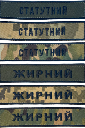 Шеврон Прізвище НГУ (МВС), Нашивка з позивним на липучці (12.5х2.5см, з чорним кантом)