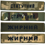 Шеврон Прізвище НГУ (МВС), Нашивка із позивним на липучці (12.5х2.5см, із зеленим кантом)