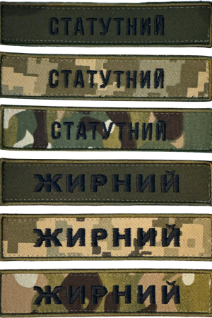 Шеврон Прізвище НГУ (МВС), Нашивка із позивним на липучці (12.5х2.5см, із зеленим кантом)