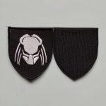 Шеврон Predator, шеврон хижак, шеврон предатор (білий) на липучці 7х8см