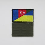 Нашивка Прапор Азербайджану-України 8х5см