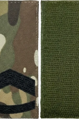 Погон Штаб-Сержант (Прапорщик) ЗСУ на липучці (мультикам) 5х10см